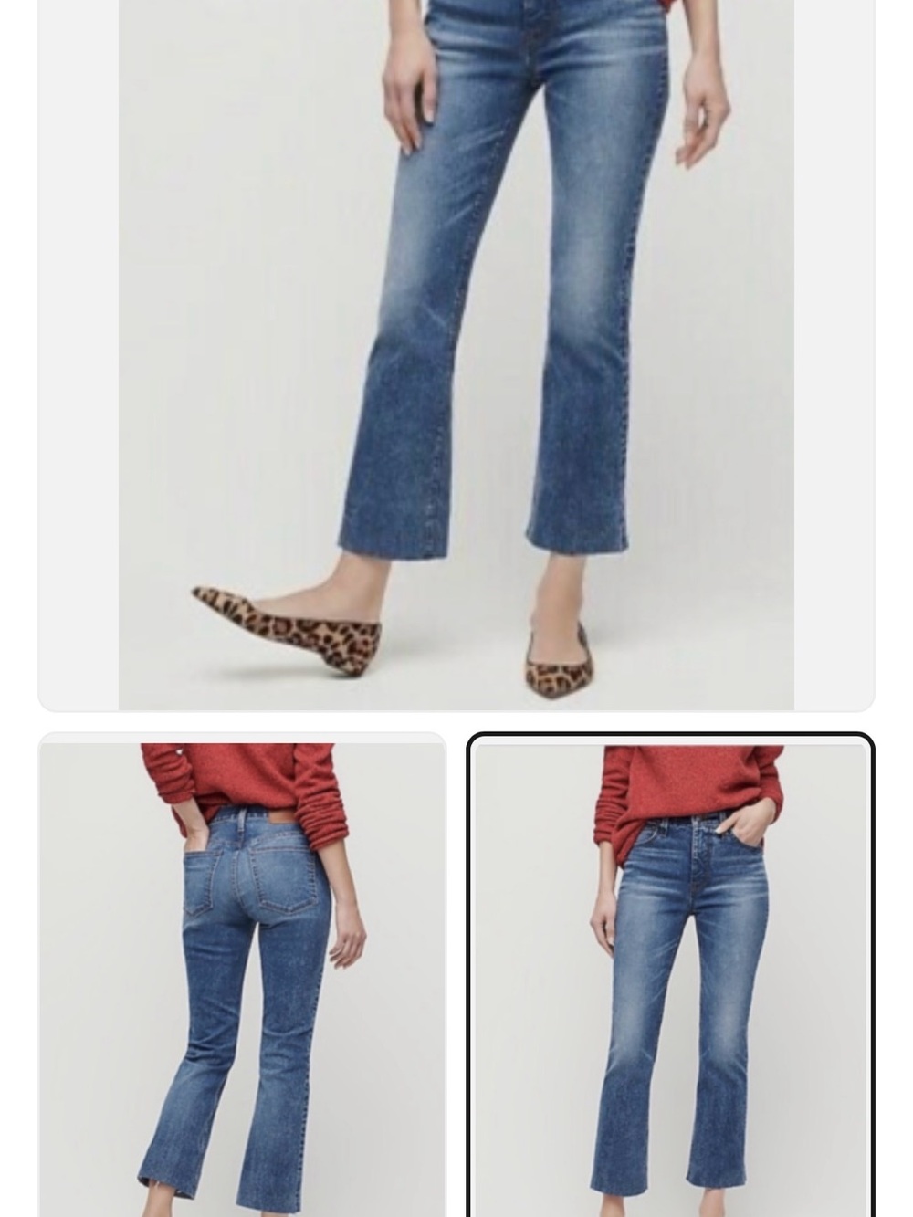 J Crew Cropped Bootcut Women's Jeans in Blue